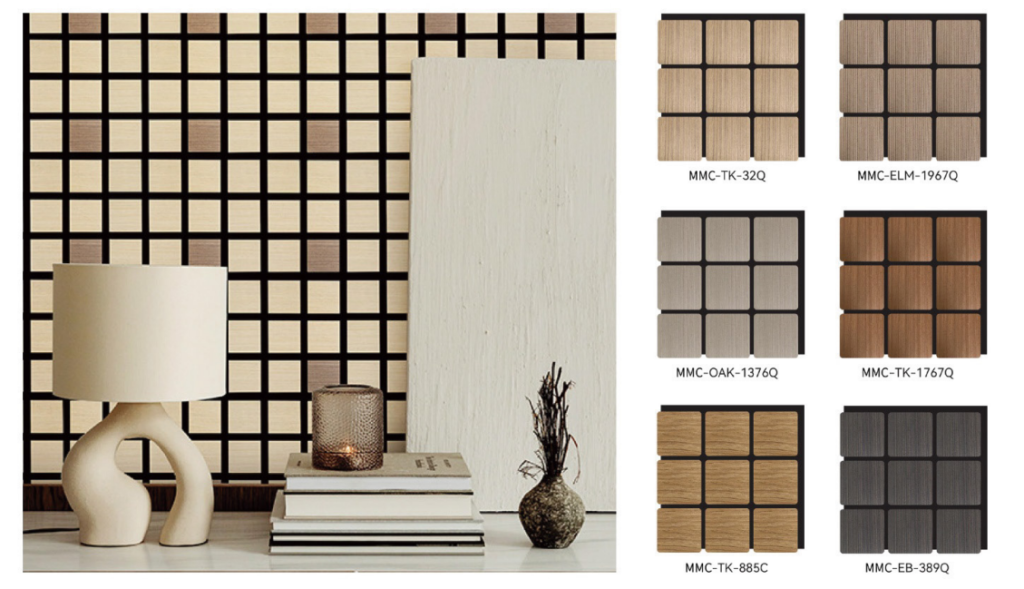 Decorative 3D wave acoustic panels and curved wood slats for professional sound diffusion and architectural aesthetics.