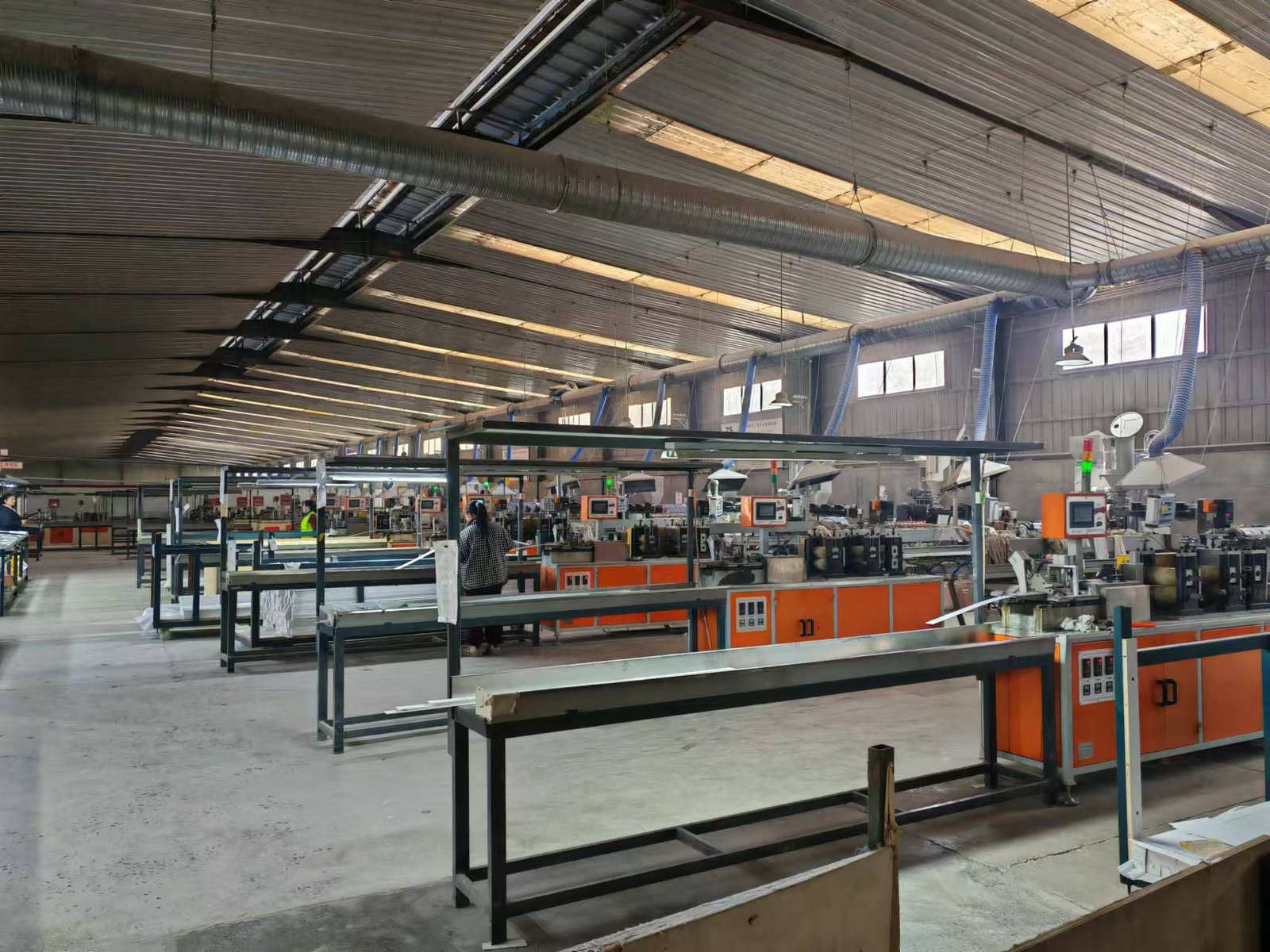 Professional WPC acoustic panels manufacturing production line at ForeverWPC factory